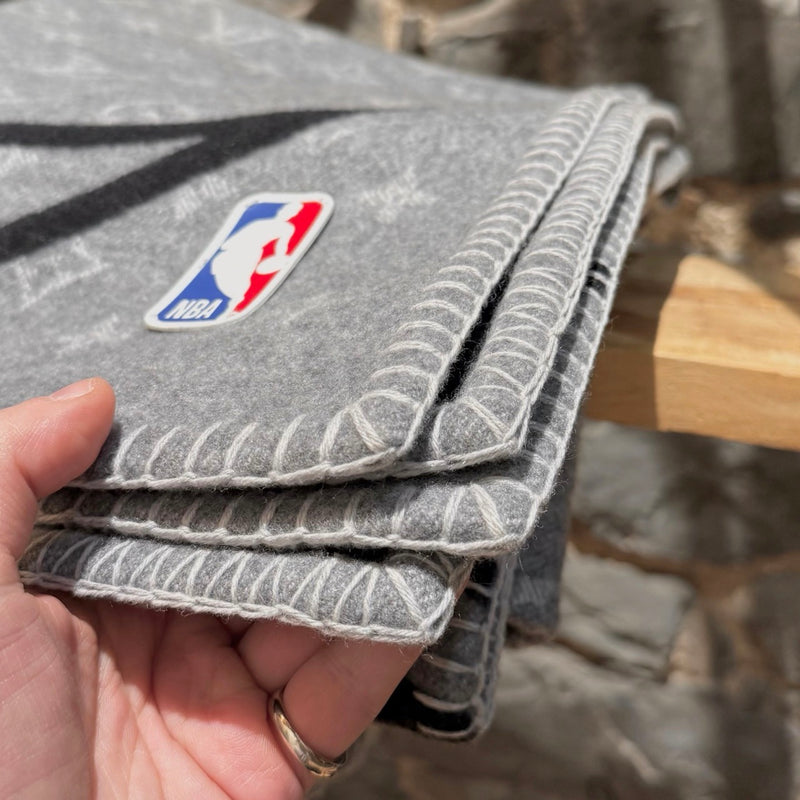 Louis Vuitton x NBA Wool Cashmere Grey Black Basket Court Blanket