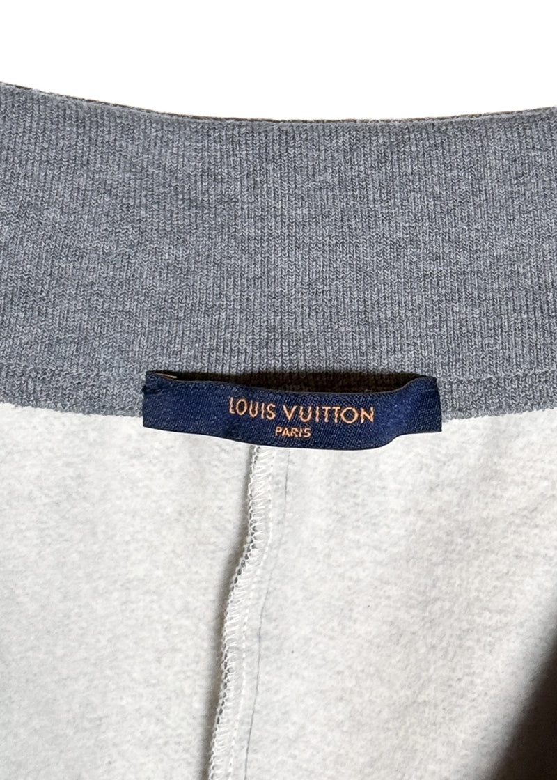 Brand label of Louis Vuitton x Nigo 2021 Grey Heart Logo Cotton Jersey Shorts