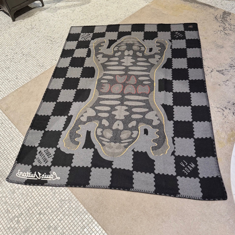 Louis Vuitton x Nigo LV Made Damier Tiger Wool Cashmere Tiger Throw Blanket
