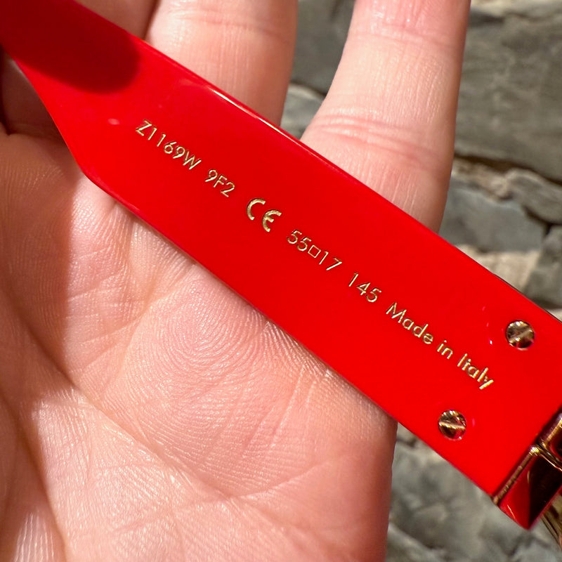 Stamps of Louis Vuitton Z1169W 9F2 SS22 Red Acetate 1.1 Millionaires Sunglasses