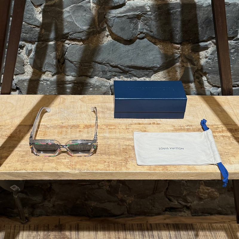 Packaging of Louis Vuitton Z2027W 91P FW23 Multicolored Camo Monogram Acetate 1.1 Millionaires Sunglasses