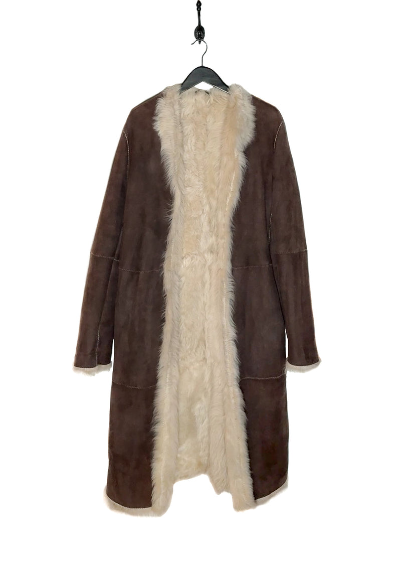 Front of Marni Brown Shearling Coat