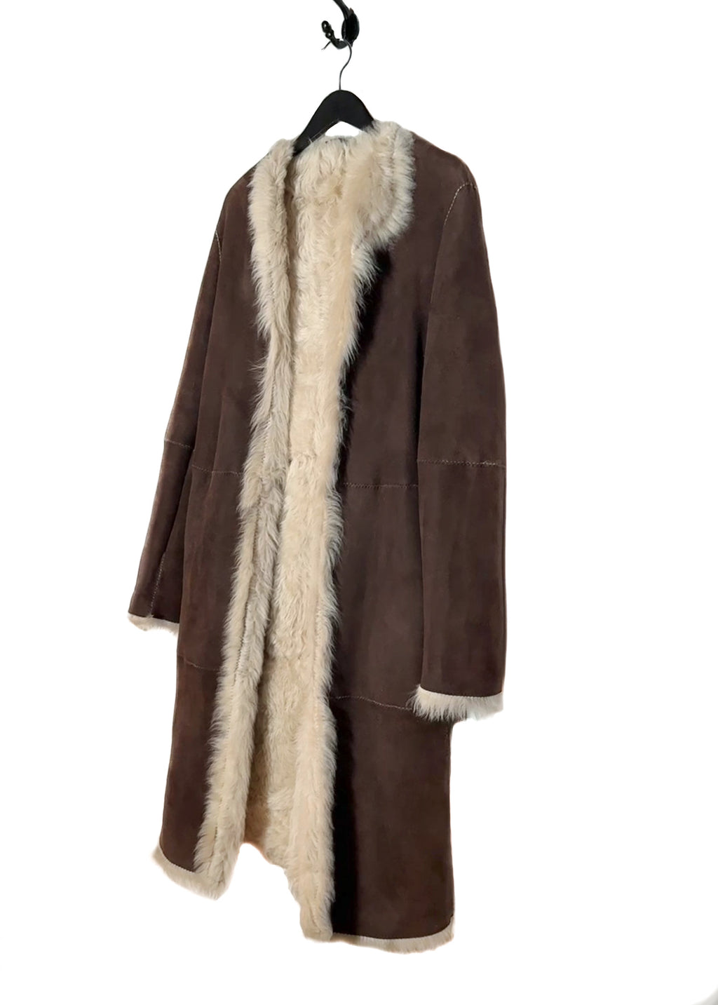 Front side of Marni Brown Shearling Coat