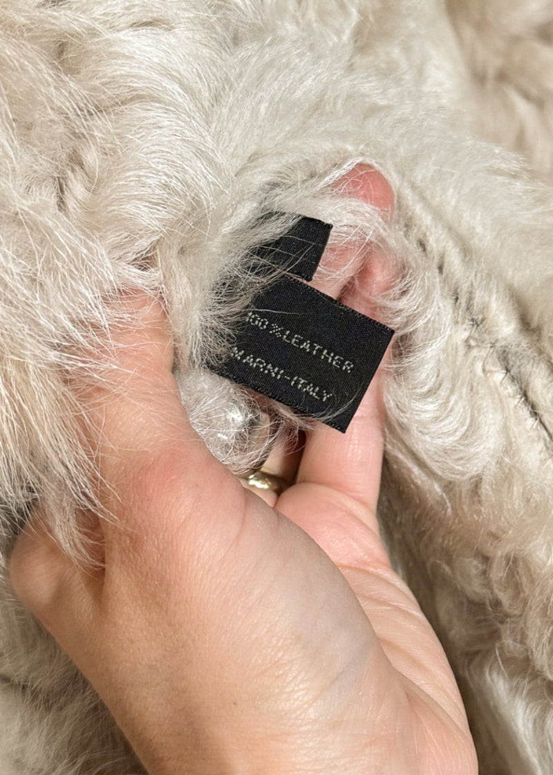 Material and origin label of Marni Brown Shearling Coat