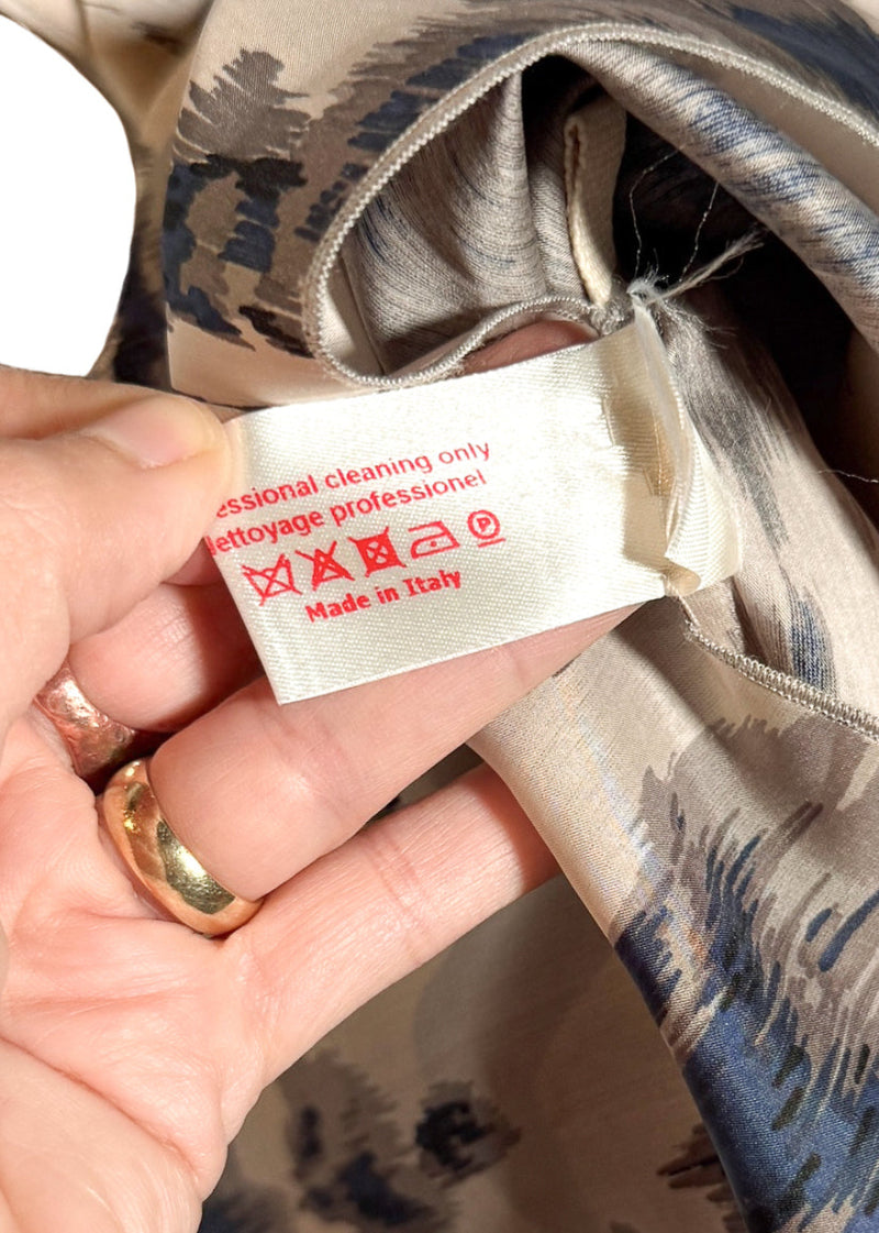 Labels of Marni Dusty Pink Floral Print Silk Dress