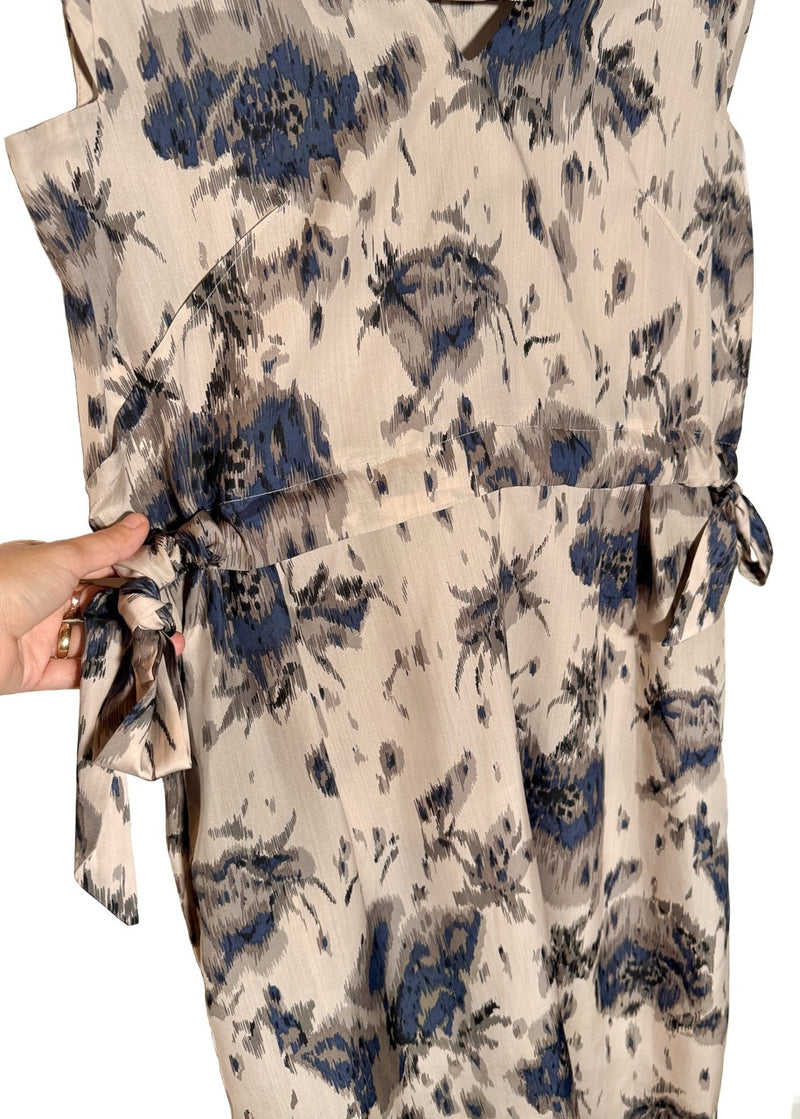 Close-up on Marni Dusty Pink Floral Print Silk Dress