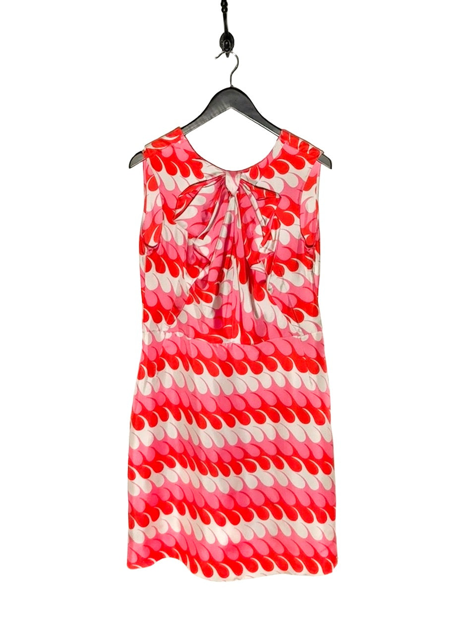 Main photo of Marni Pink Red Silk Bow Sleeveless Dress