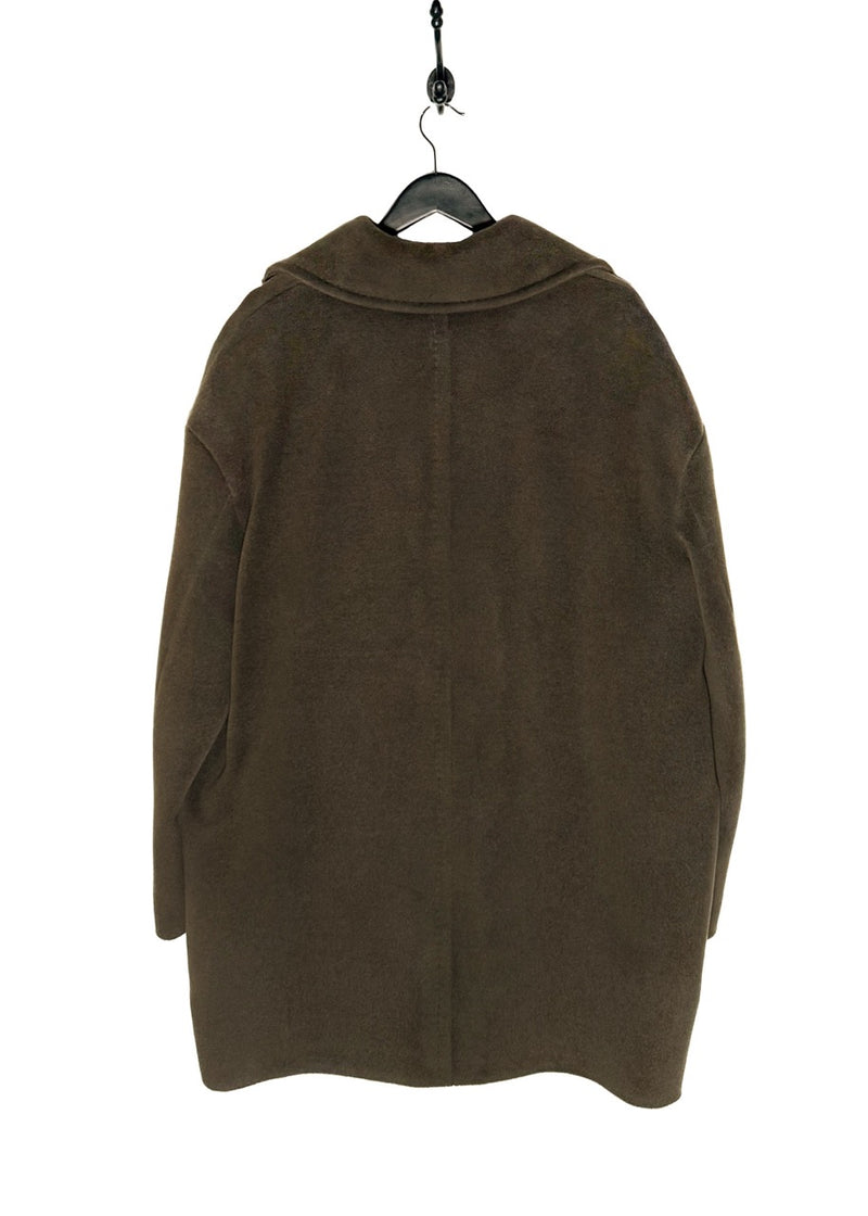 MaxMara Studio Gelada Khaki Brown Wool Peacoat