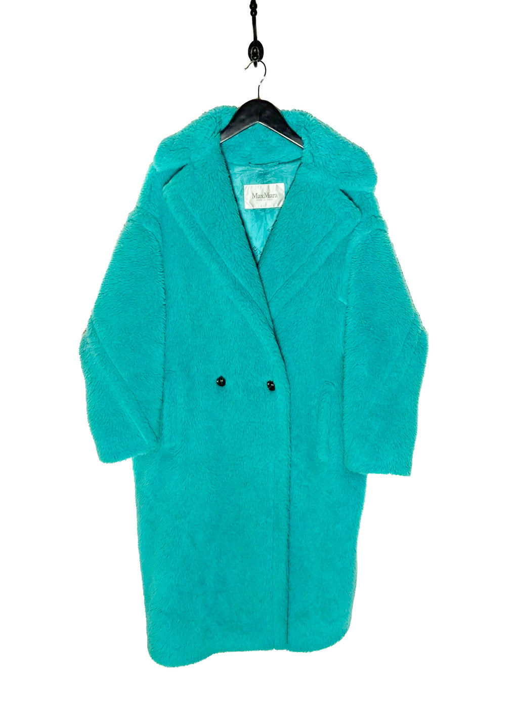 Main photo of MaxMara Turquoise Teddy Bear Icon Alpaca Blend Coat