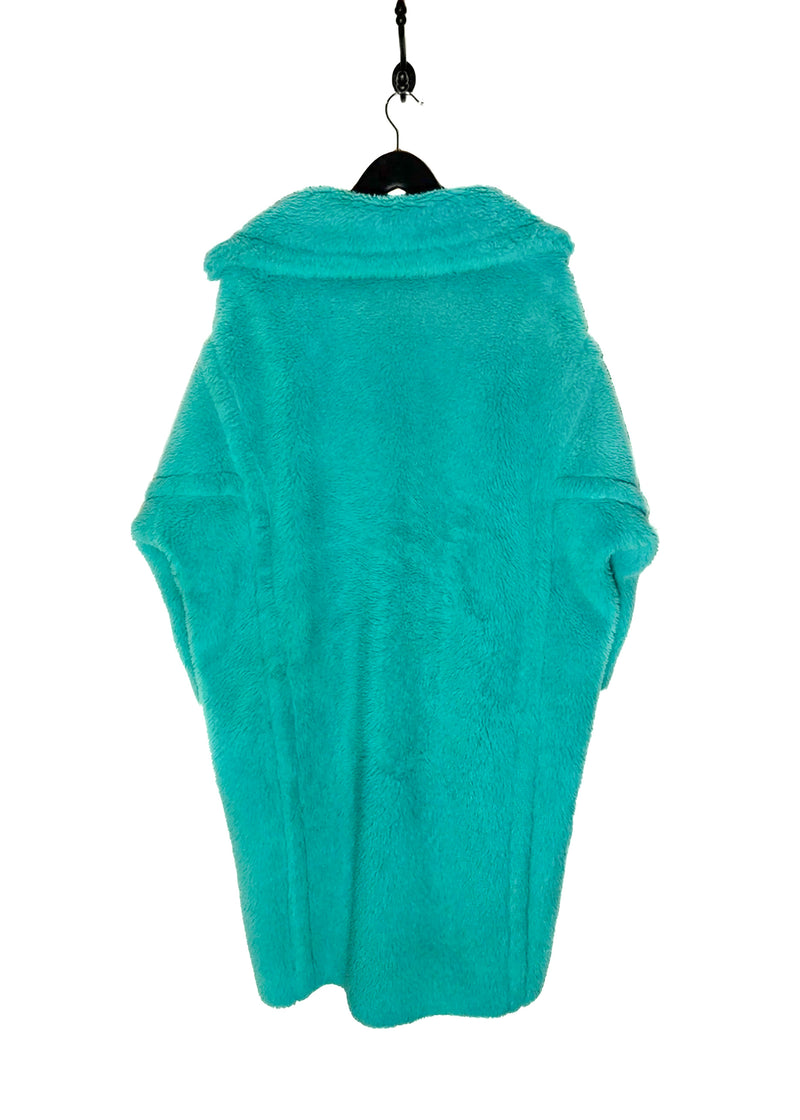 back of MaxMara Turquoise Teddy Bear Icon Alpaca Blend Coat