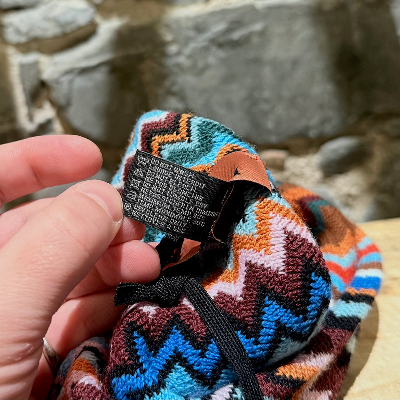 Care label of Missoni Multicolour Ziz Zag Wool Blend Beanie