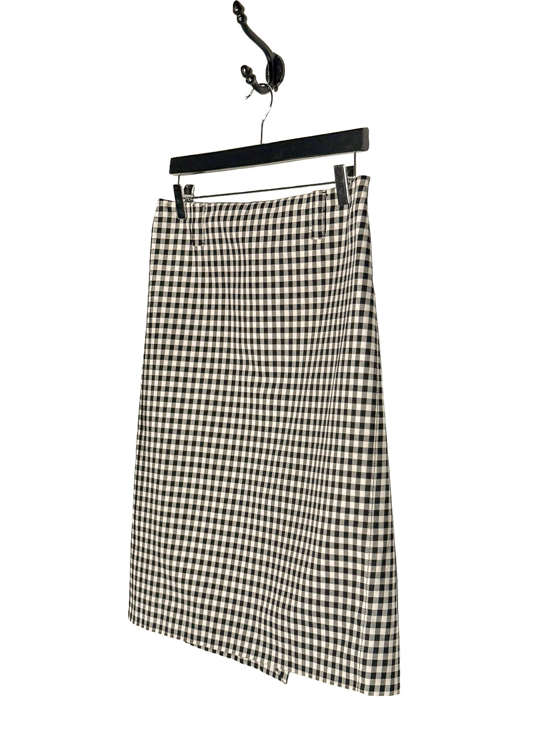 Miu Miu 2022 Black Ivory Gingham Check Pencil Skirt – Boutique LUC.S