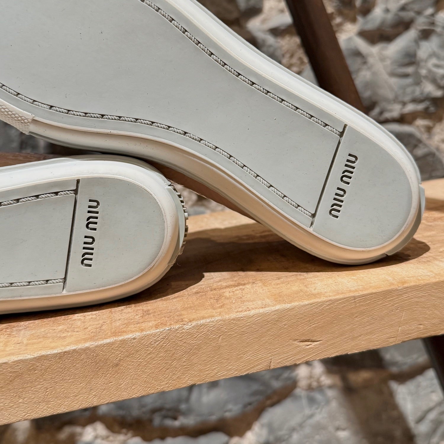 MIUMIU Miu Miu Nude Pink Patent Crystal Cap Top Sneakers – Boutique