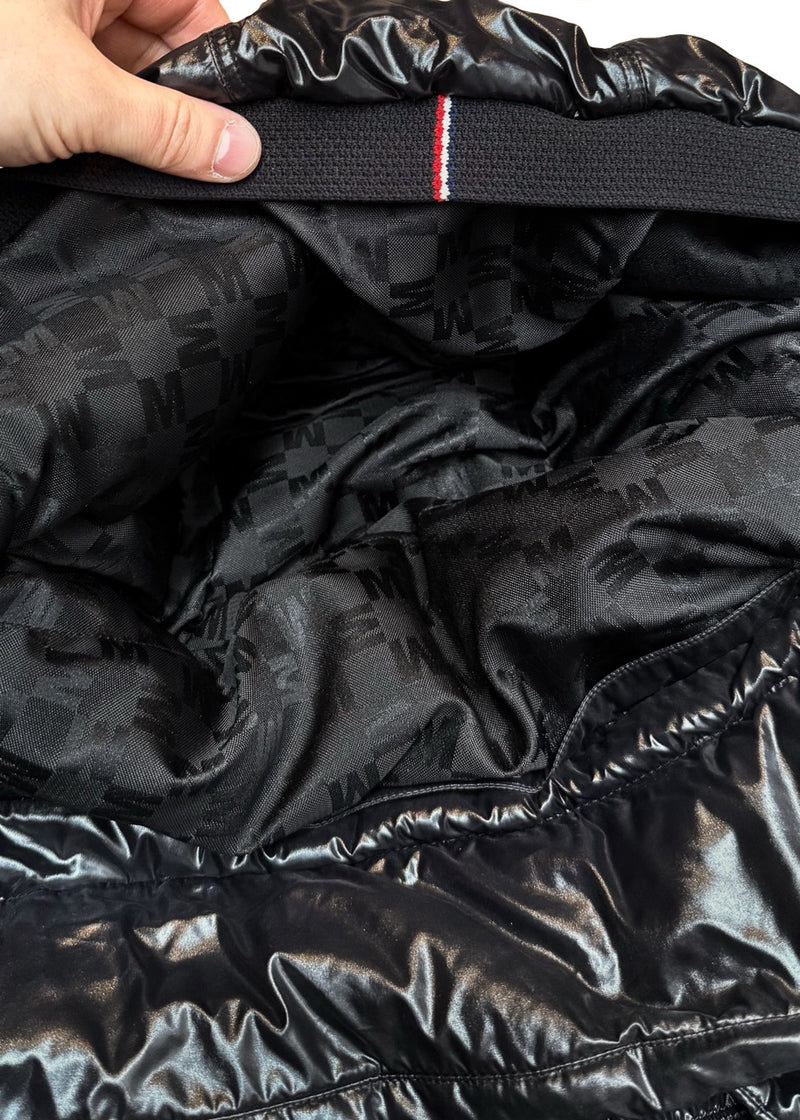 Moncler Black Glossy Pablof Long Down Hooded Parka Jacket