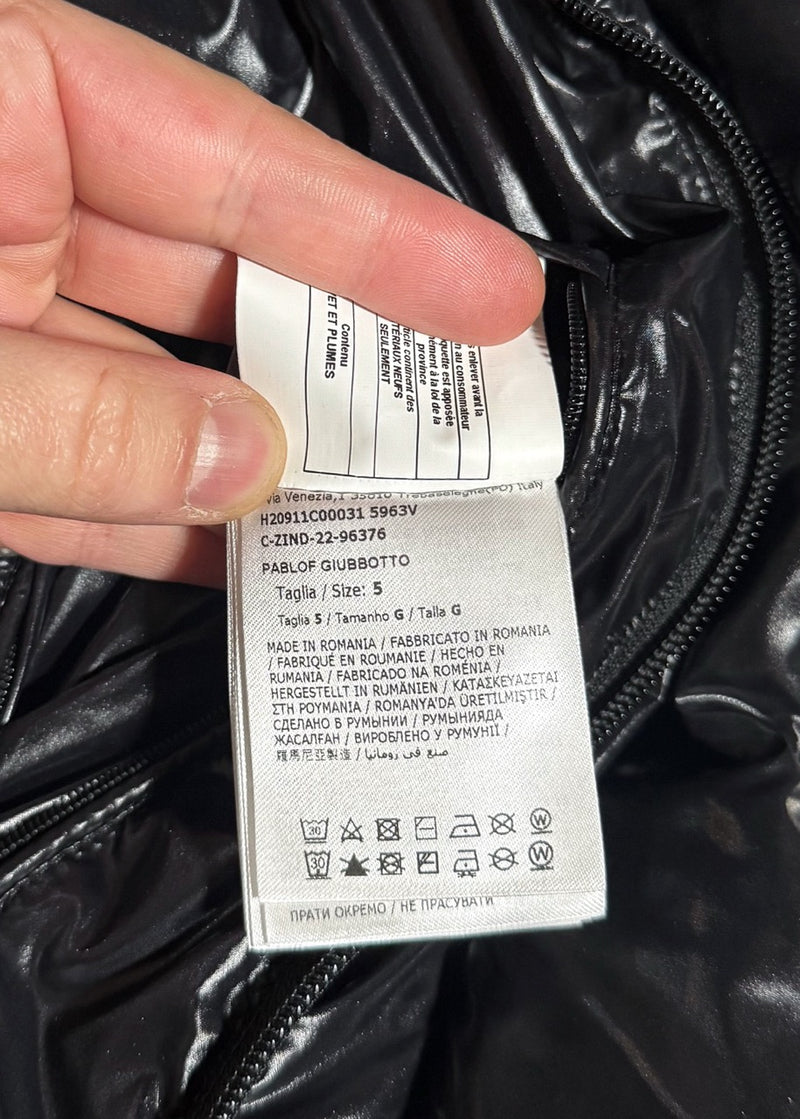 Moncler Black Glossy Pablof Long Down Hooded Parka Jacket