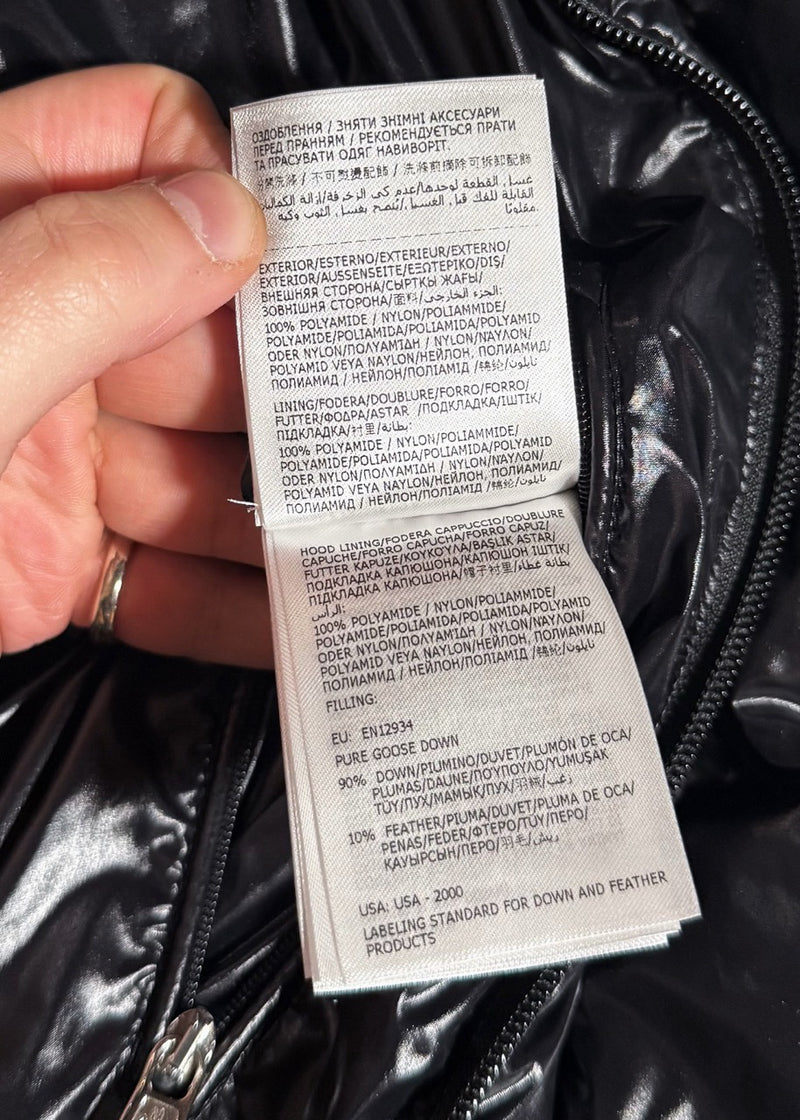 Moncler Black Glossy Pablof Long Down Hooded Parka Jacket