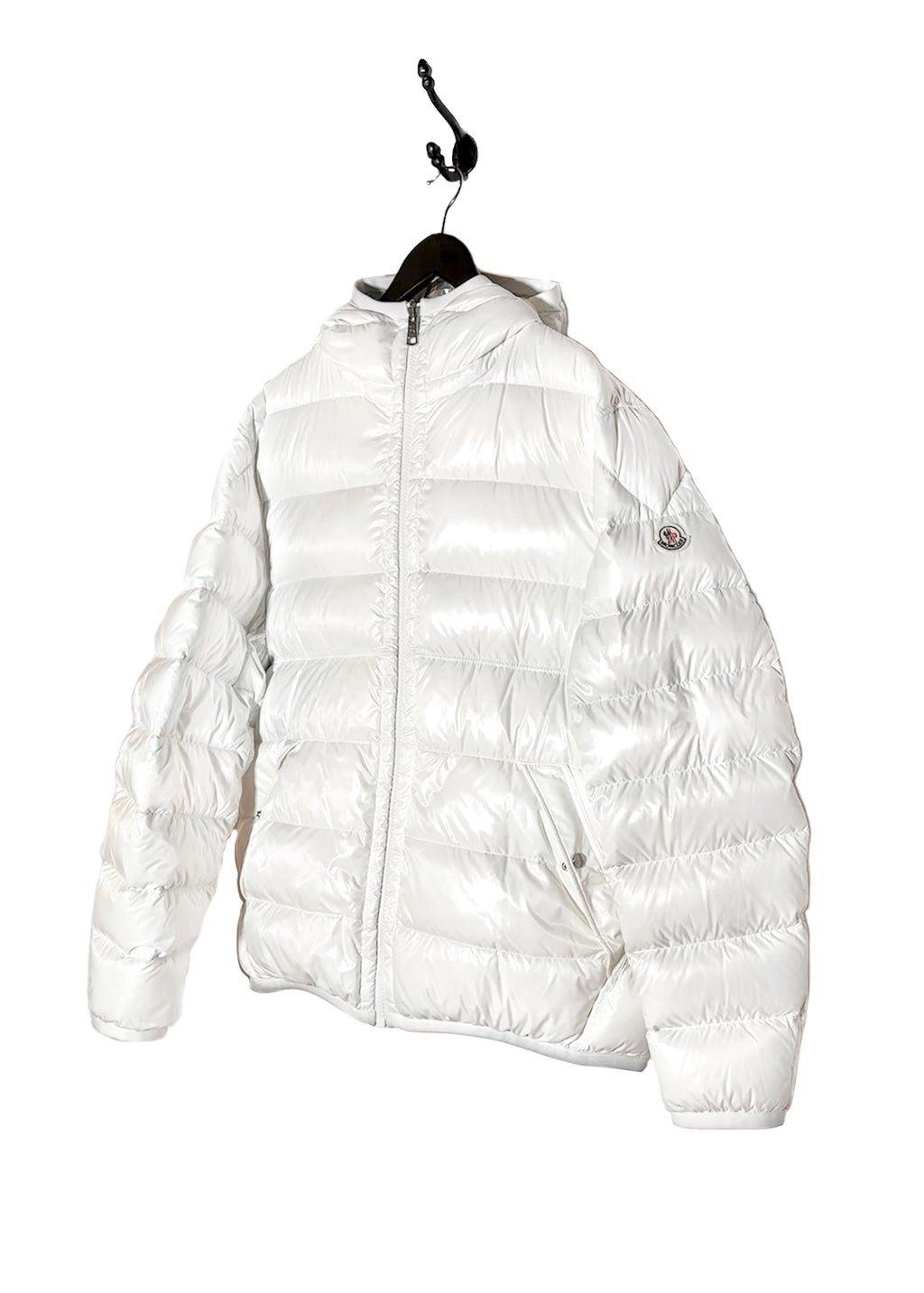 Moncler Freville Reversible White Silver Down Puffer Jacket