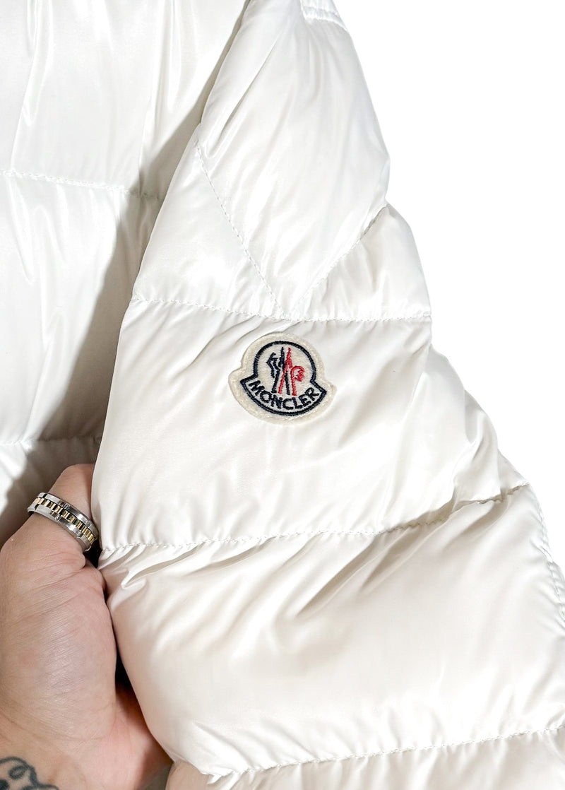 Moncler Freville Reversible White Silver Down Puffer Jacket