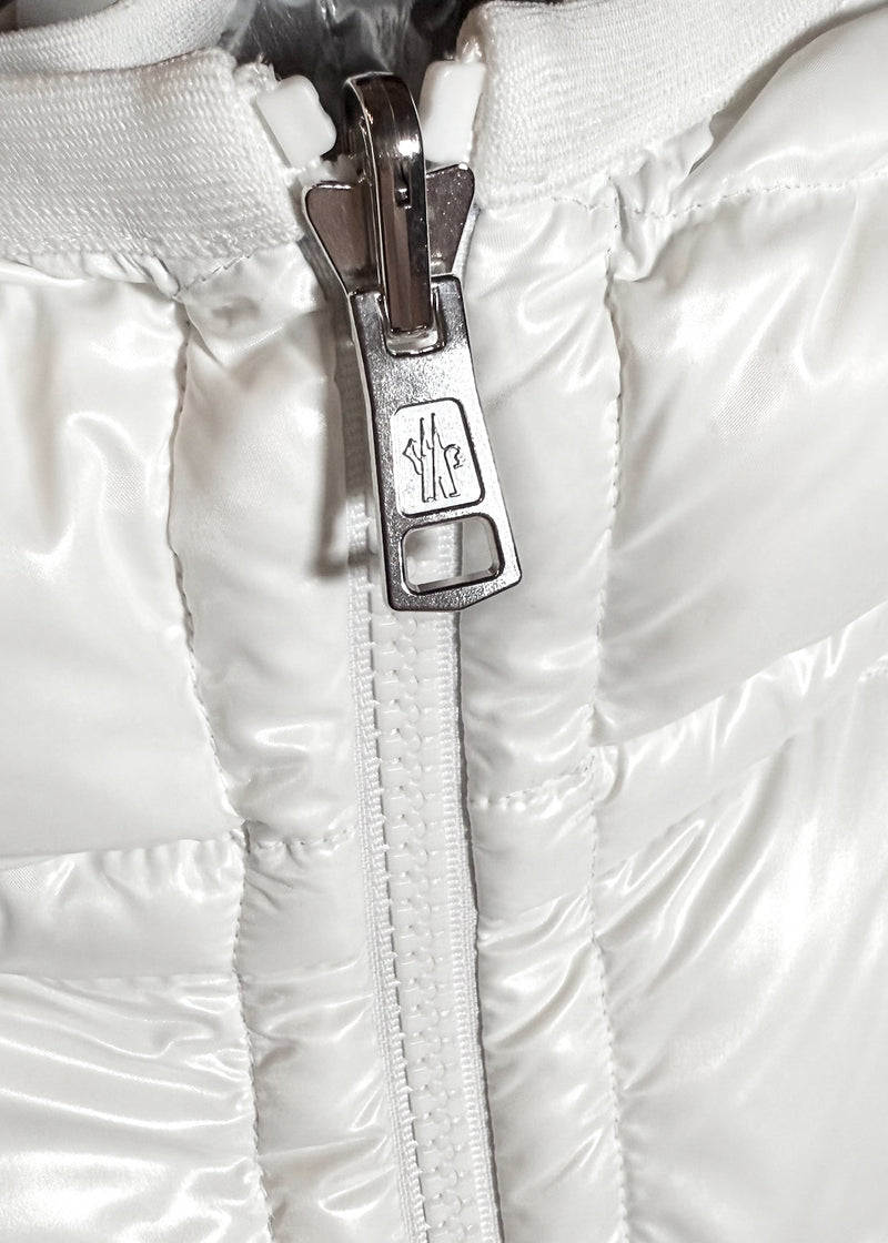 Moncler Freville Reversible White Silver Down Puffer Jacket