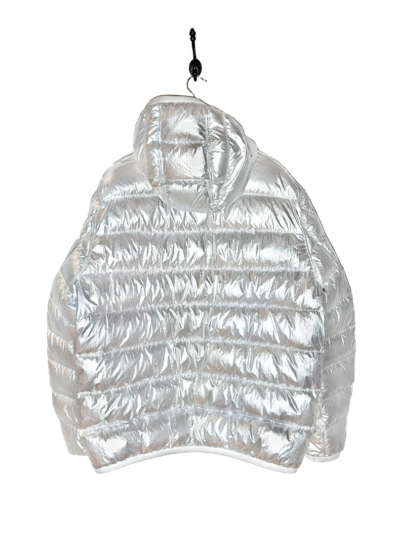 Moncler Freville Reversible White Silver Down Puffer Jacket