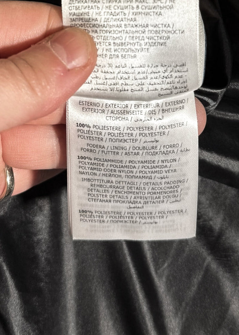 Labels of Moncler Grenoble Ivory Fleece Maglia Cardigan Puffer Coat