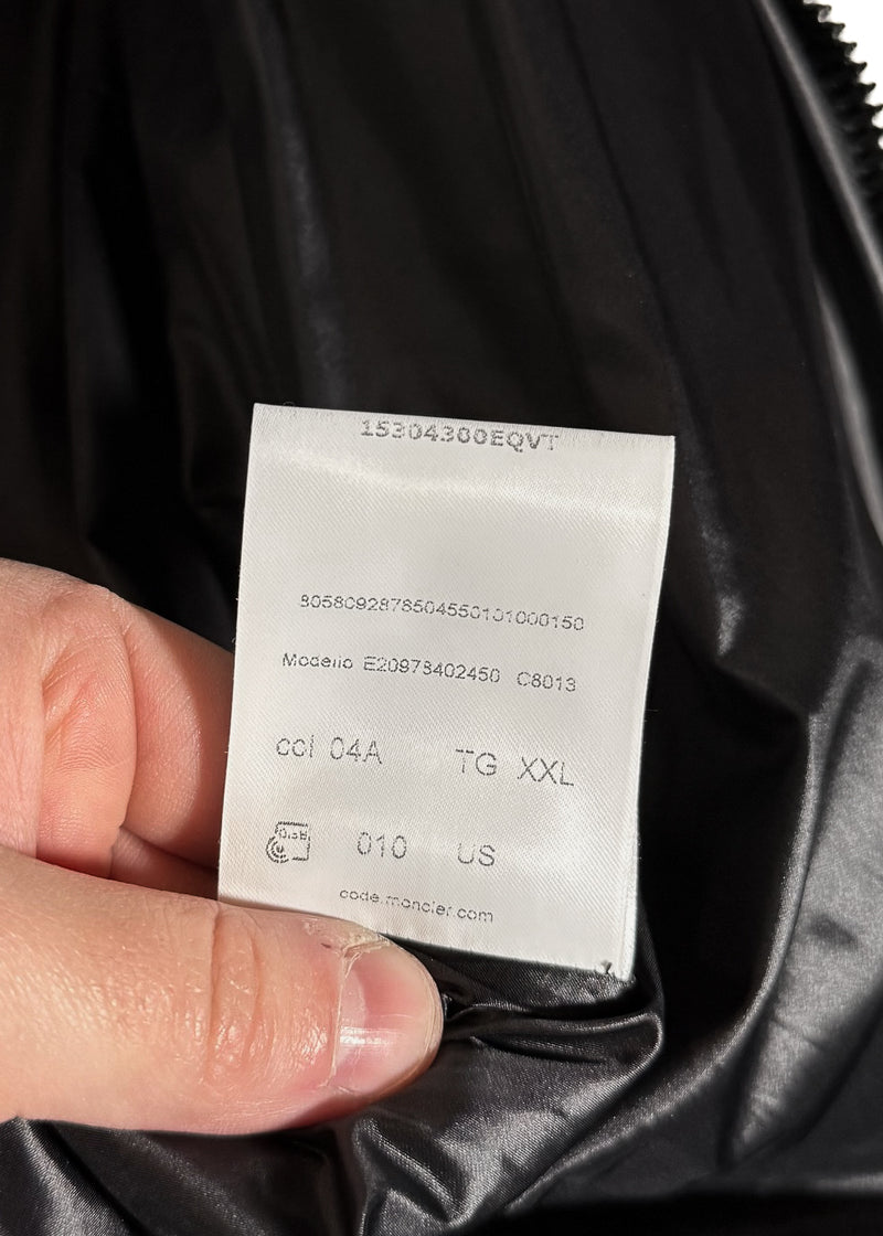 Labels of Moncler Grenoble Ivory Fleece Maglia Cardigan Puffer Coat