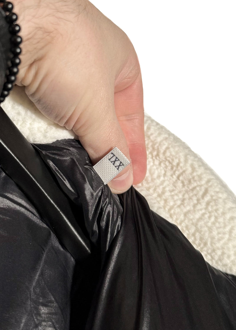 Labels of Moncler Grenoble Ivory Fleece Maglia Cardigan Puffer Coat