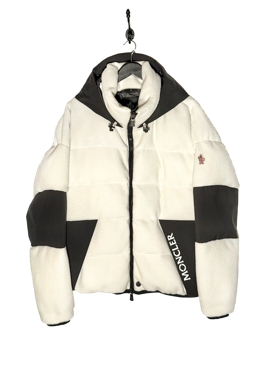 Main photo of Moncler Grenoble Ivory Fleece Maglia Cardigan Puffer Coat