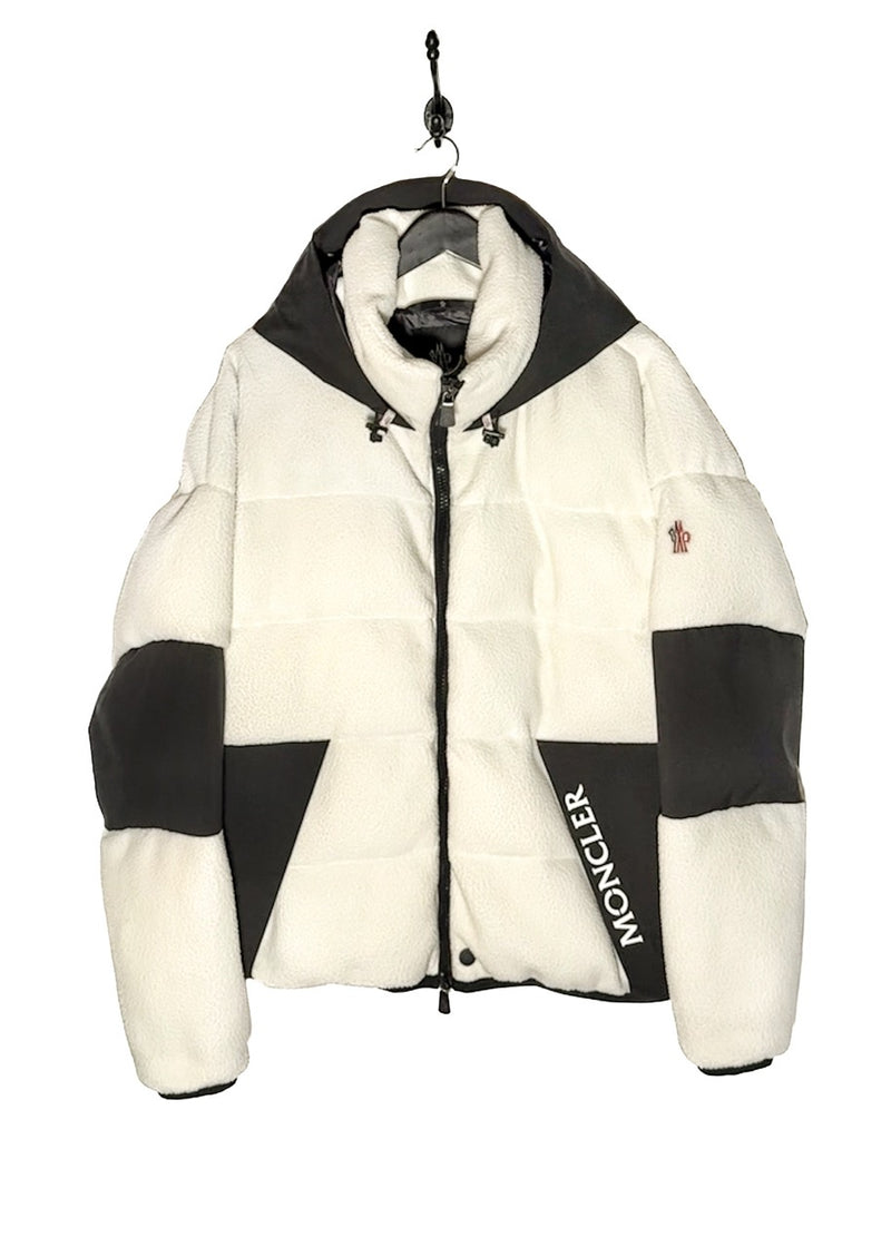 Main photo of Moncler Grenoble Ivory Fleece Maglia Cardigan Puffer Coat