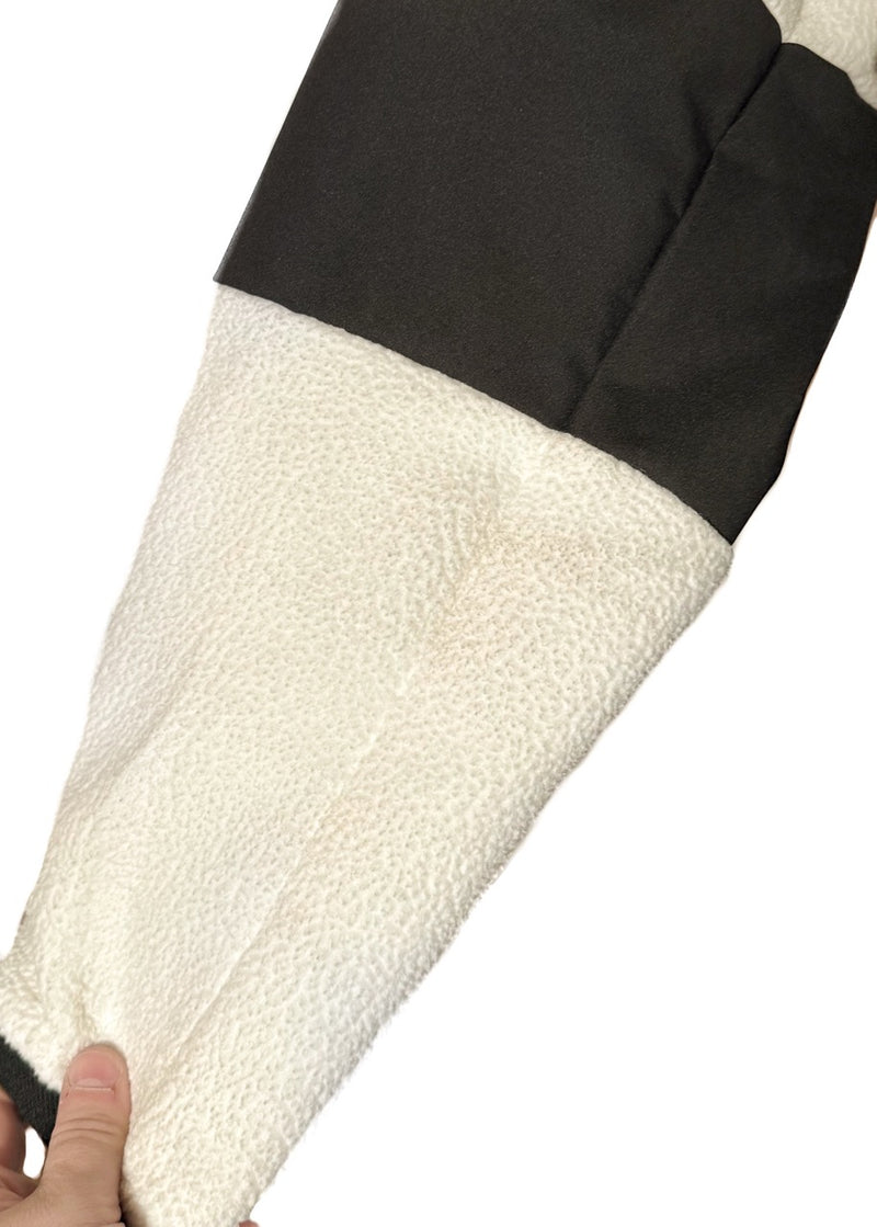 Sleeve of Moncler Grenoble Ivory Fleece Maglia Cardigan Puffer Coat