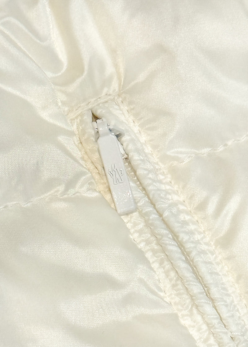 Moncler Ivory Freesia Reversible Tweed Quilted Down Coat