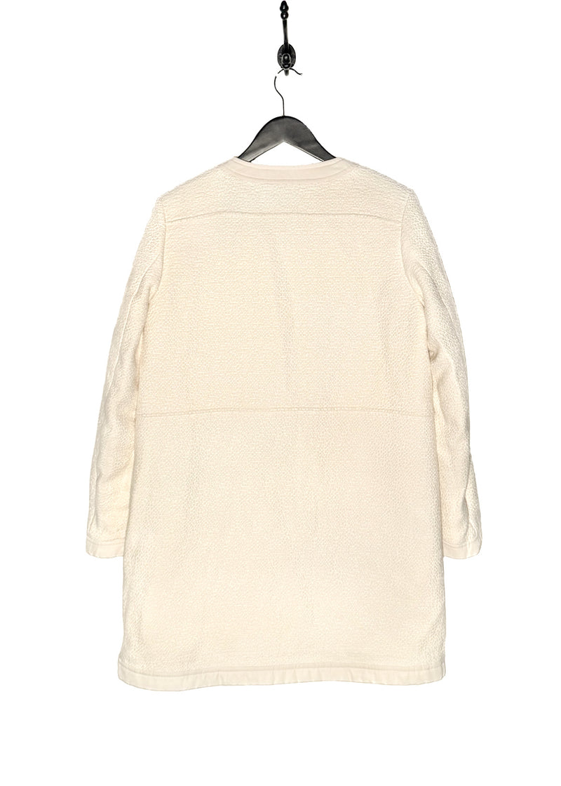 Moncler Ivory Freesia Reversible Tweed Quilted Down Coat