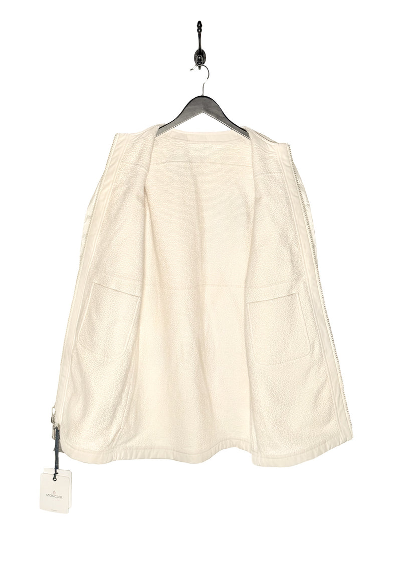 Moncler Ivory Freesia Reversible Tweed Quilted Down Coat