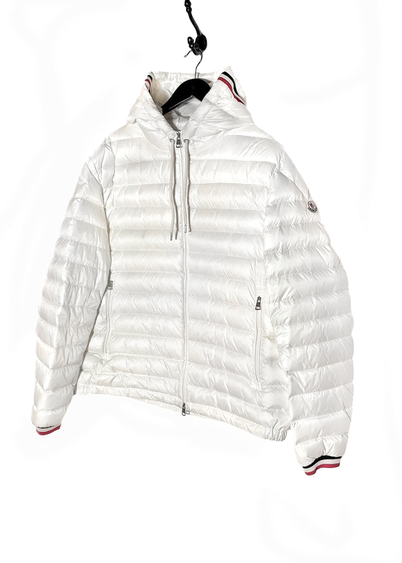 Front side angle of Moncler Ivory Giroux Light Down Jacket