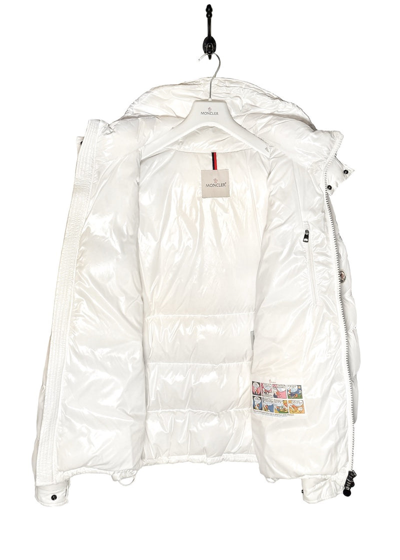 Interior of Moncler White Maya Down Puffer Coat