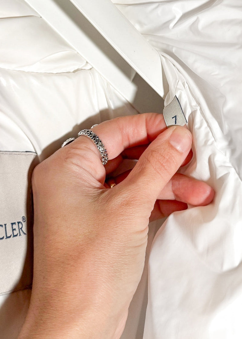 Labels of Moncler White Maya Down Puffer Coat