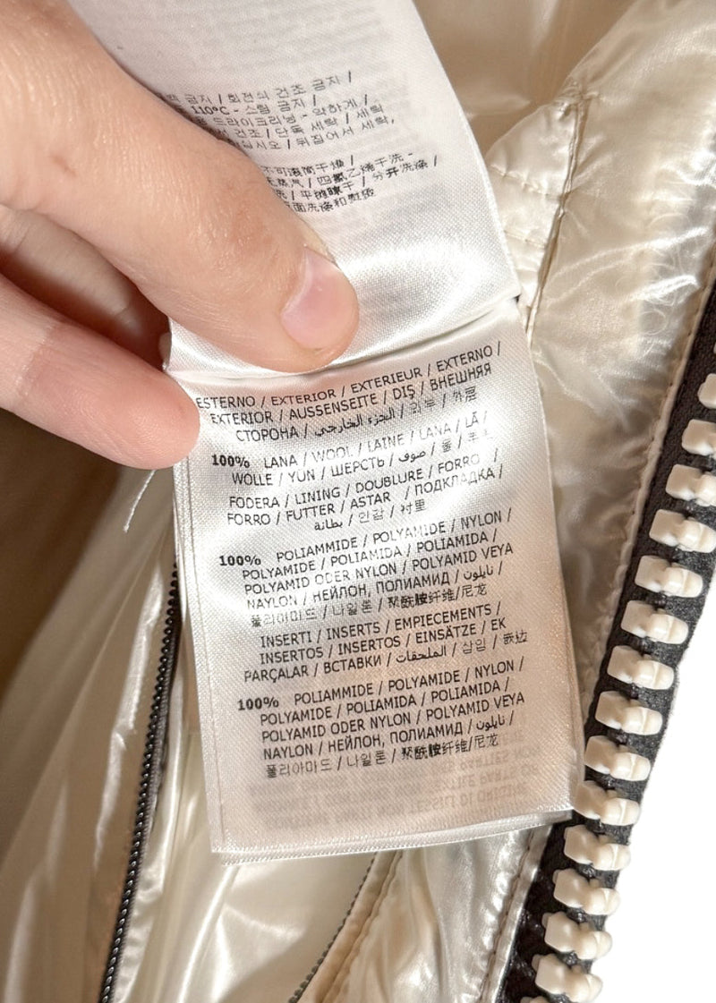 Labels of Moncler X Ami Bastien Grey Flannel Shearling Collar Down Vest