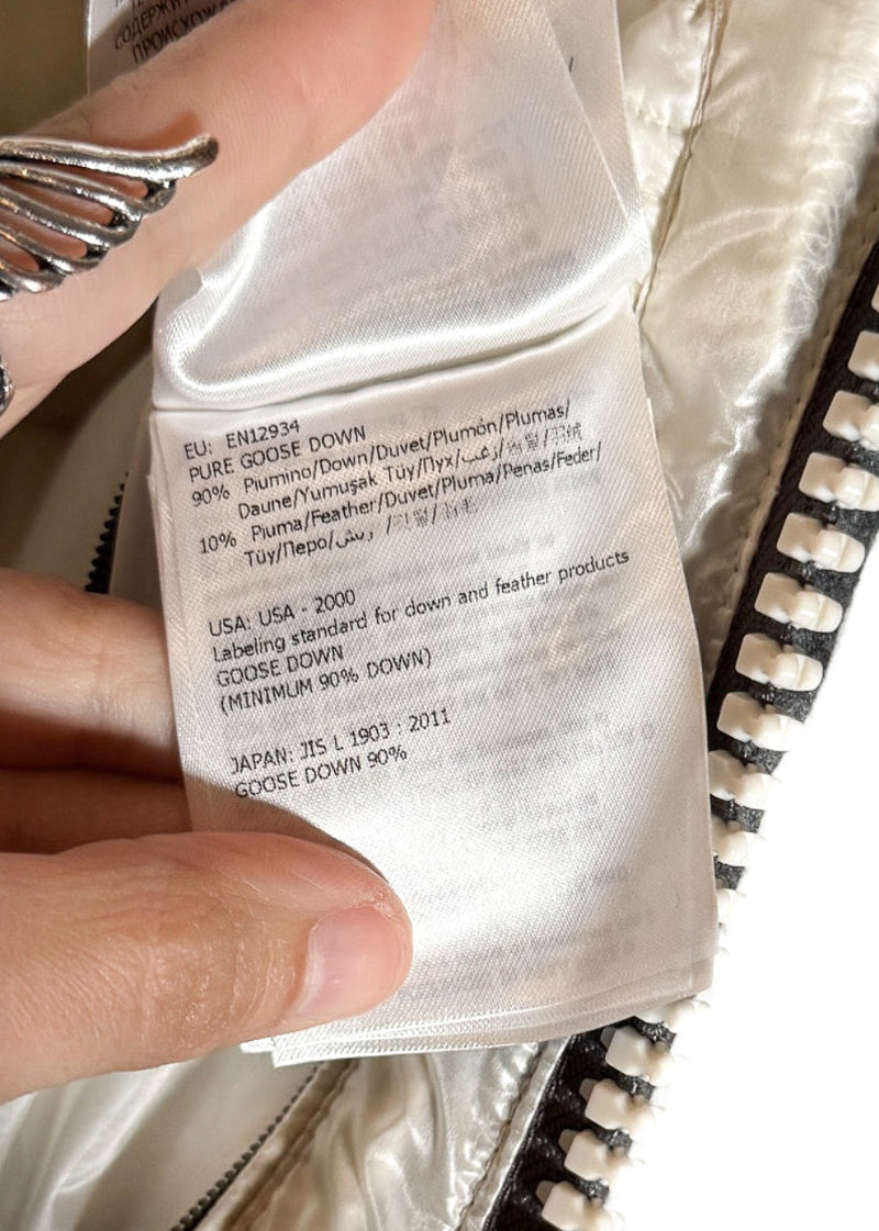 Labels of Moncler X Ami Bastien Grey Flannel Shearling Collar Down Vest