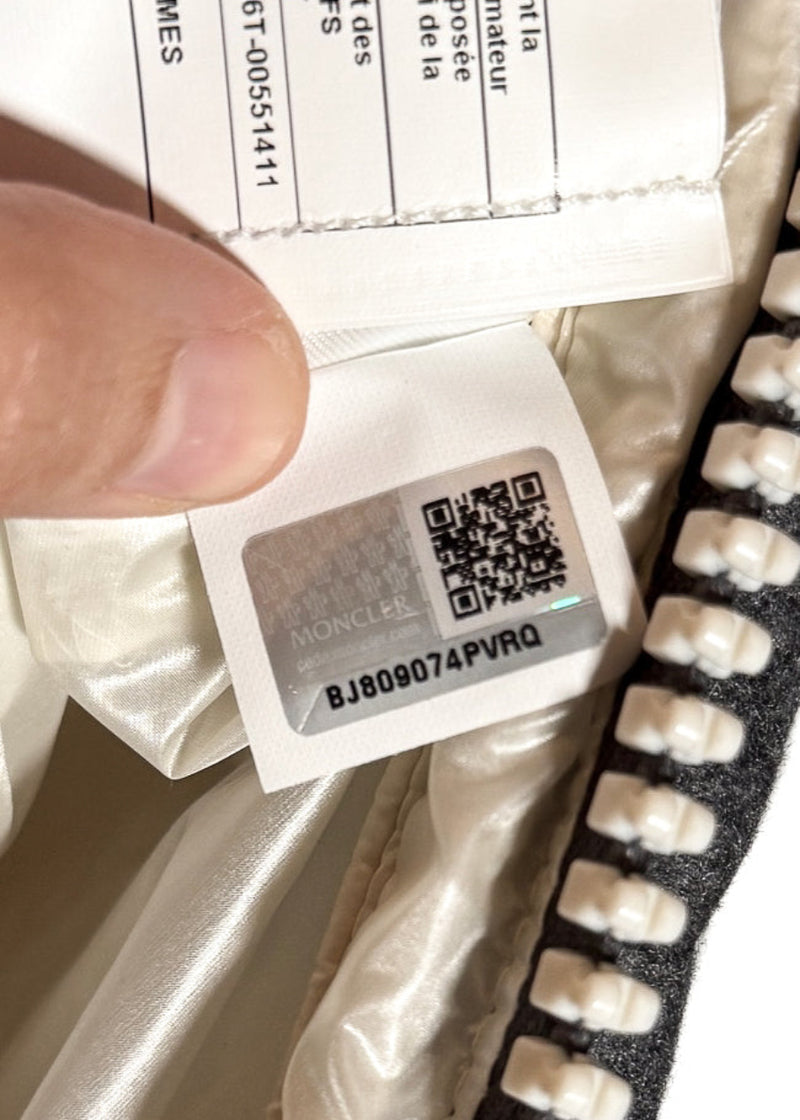 Labels of Moncler X Ami Bastien Grey Flannel Shearling Collar Down Vest