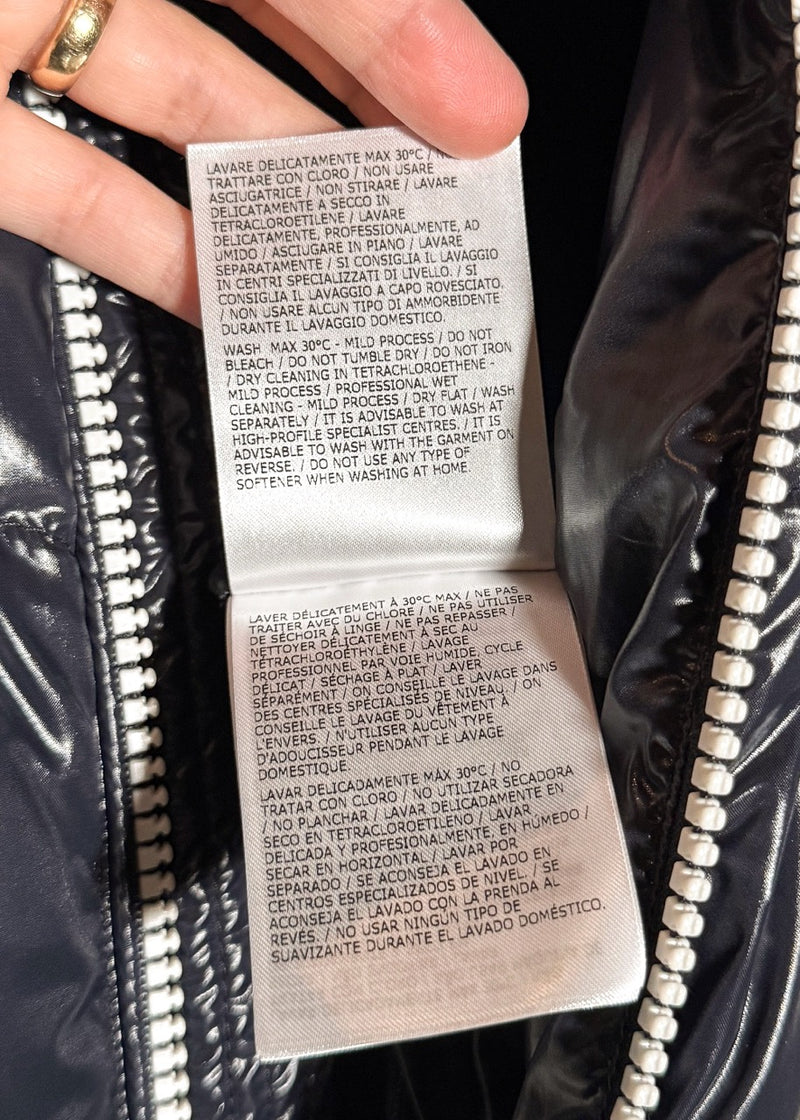 Labels of Moncler X Kith Tricolour Pelat Down Vest