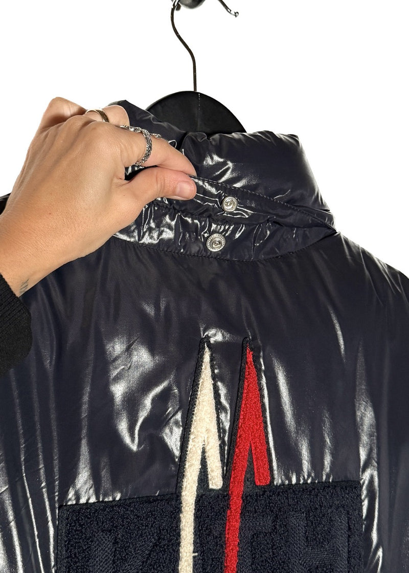 Back view of Moncler X Kith Tricolour Pelat Down Vest