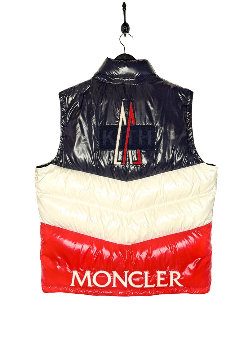 Back view of Moncler X Kith Tricolour Pelat Down Vest