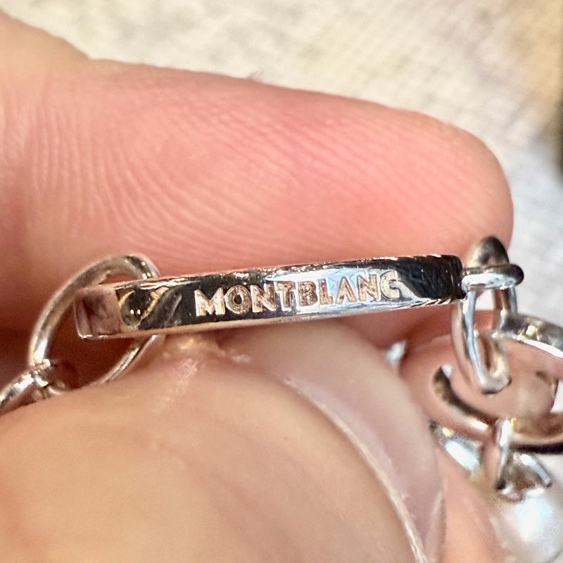 Montblanc Star Collection Sterling Silver Pearls Necklace & Bracelet Set