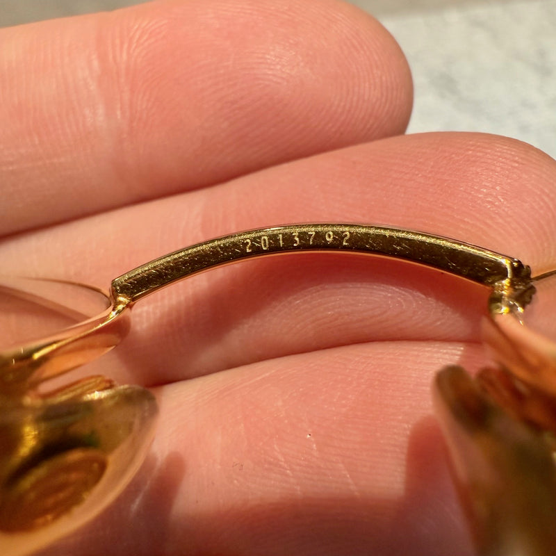 Must de Cartier Vintage Giverny Gold Plated Round Bubinga Wood Sunglasses