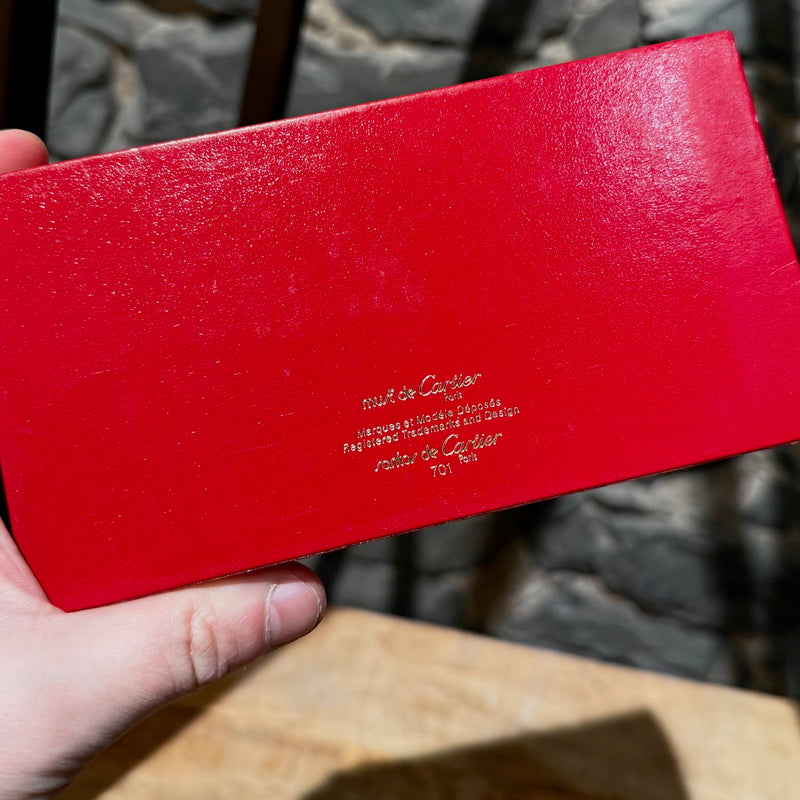 Must de Cartier Vintage Giverny Gold Plated Round Bubinga Wood Sunglasses