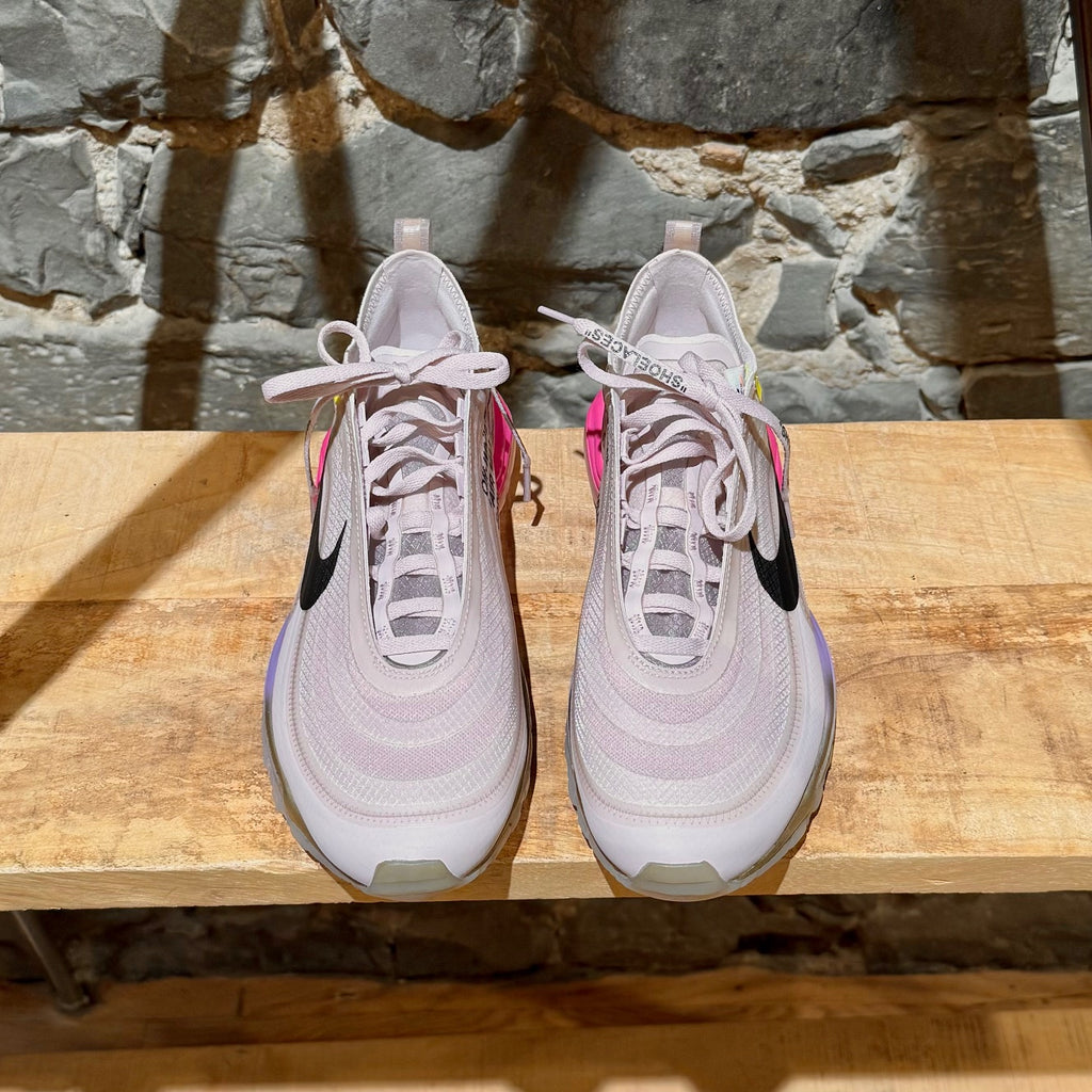 Top view of Nike X Off-White The Ten Elemental Rose Serena Queen Air Max 97 OG Sneakers