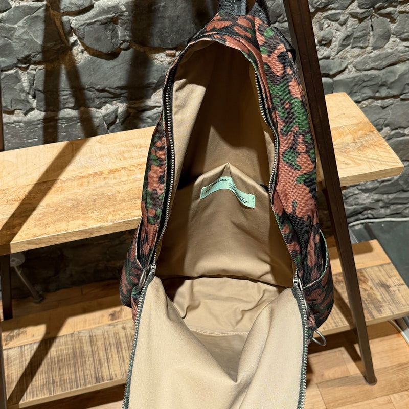 Interior of Off-white Green Camouflage Arrow Print Backpack