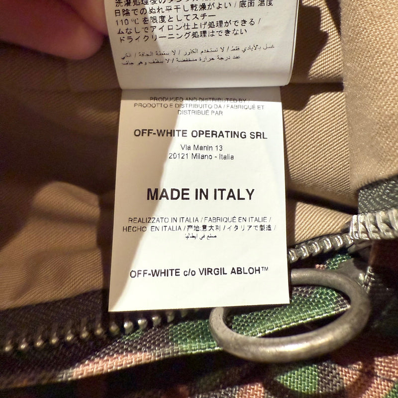 Labels of Off-white Green Camouflage Arrow Print Backpack