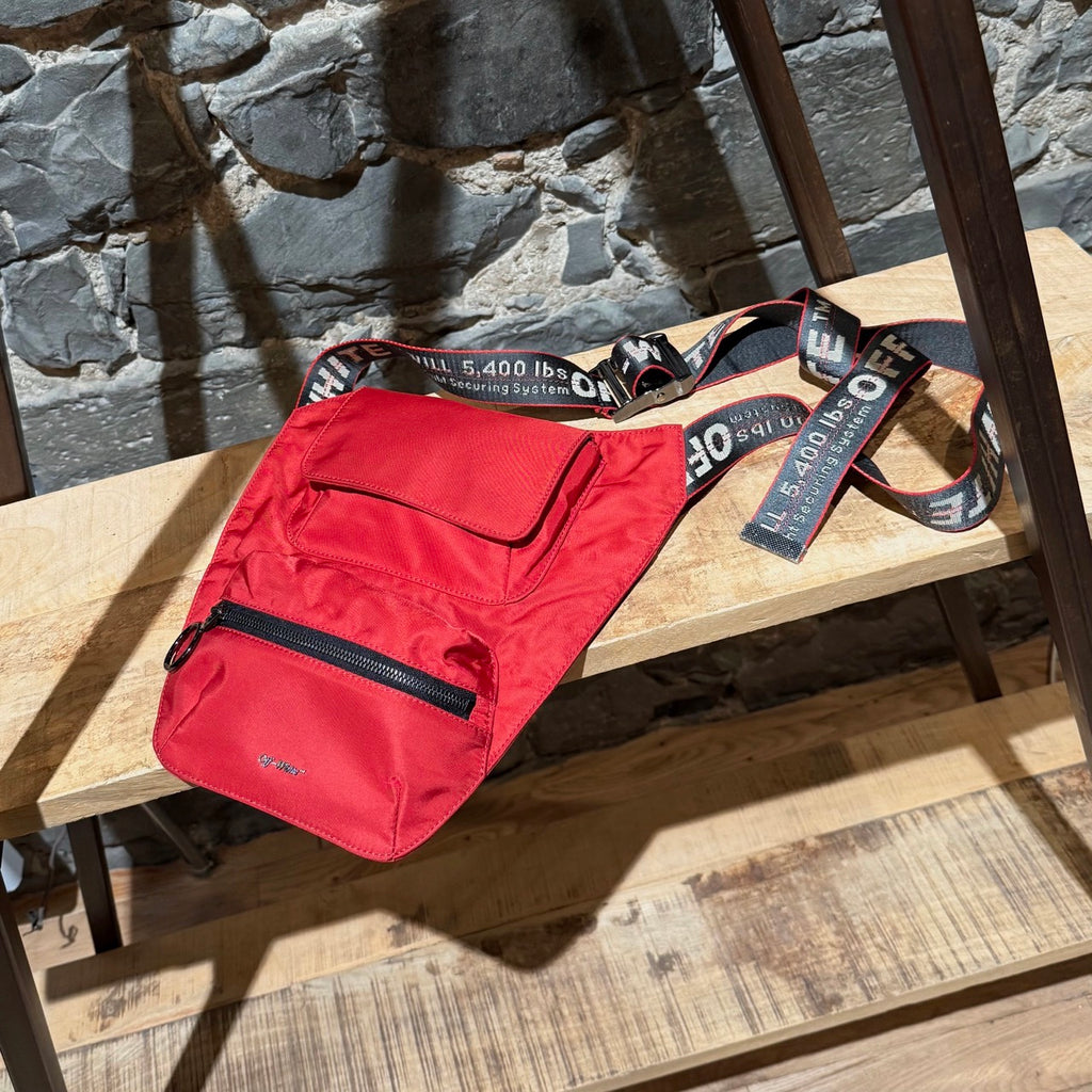 Main photo of Off-White Red Nylon Industrial Strap Crossbody Bag