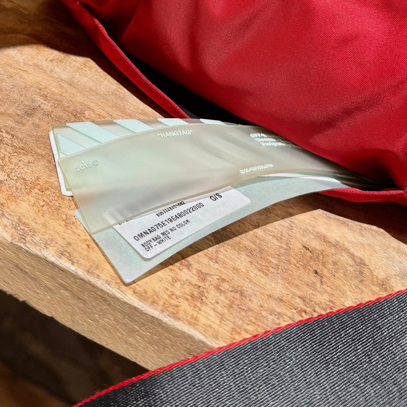 Off-White Red Nylon Industrial Strap Crossbody Bag